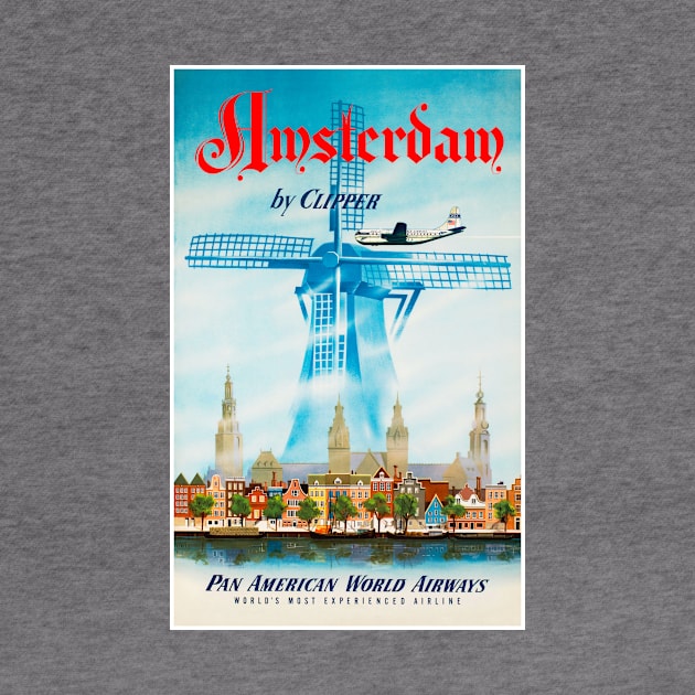 Vintage Travel Poster The Netherlands Amsterdam by vintagetreasure